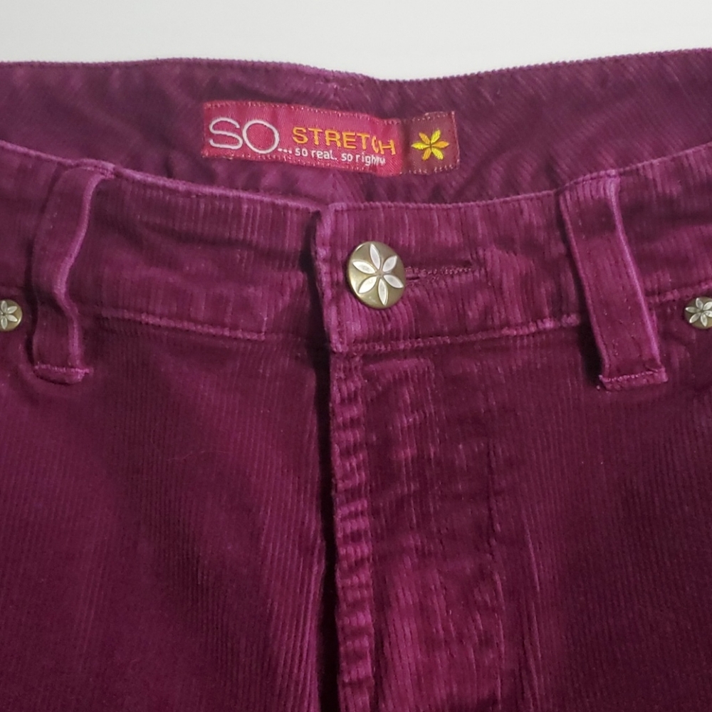 Like New - SO Girl's Plum Corduroy Pants - Size 14